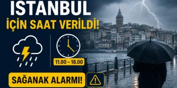 İstanbul’da Sağanak Alarmı! Meteoroloji ve AKOM Saat Vererek Uyardı