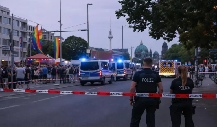 Berlin'de Onur Yürüyüşü yakınında araç kalabalığa daldı.