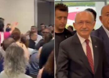 Deniz Göktaş'a destek için adliyeye giden Kılıçdaroğlu'na protesto Deniz Göktaş’a destek için adliyeye giden Kılıçdaroğlu’na protesto