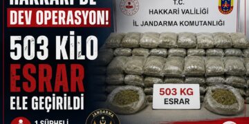 Hakkari'de dev uyuşturucu operasyonu! 503 kilo esrar ele geçirildi Hakkari’de dev uyuşturucu operasyonu! 503 kilo esrar ele geçirildi