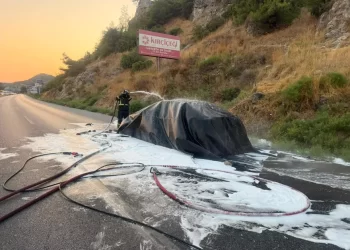 Aydın’da Elektrikli Araç Yangını: 8 Milyon Liralık Otomobil 12 Saatte Söndürüldü