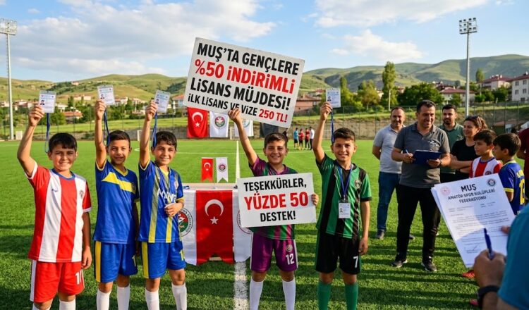 Muş'ta, Genç Futbolculara Yüzde 50 Lisans İndirimi! musta genc futbolculara yuzde 50 lisans indirimi habermeydan e1786806748888