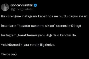 Gonca Vuslateri’den şaşırtan hamle! Tüm hesaplarını kapattı Gonca Vuslateri Tum hesaplarini kapatti1 habermeydan