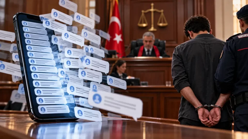 Akrabasına bir günde 45 mesaj gönderen kişiye 2 ay 15 gün hapis cezası mesaj habermeydan