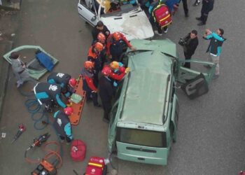 Muş’ta, 100 Personelle Trafik Kazası Tatbikatı!
