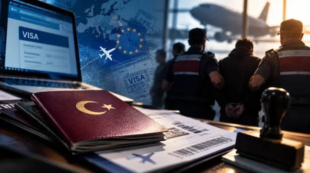 Vize şirketlerine bot operasyonu: 8 ilde 60 gözaltı kararı vize sirketlerine bot operasyonu habermeydan